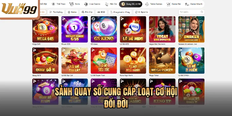 Sảnh quay số cung cấp loạt cơ hội đổi đời
